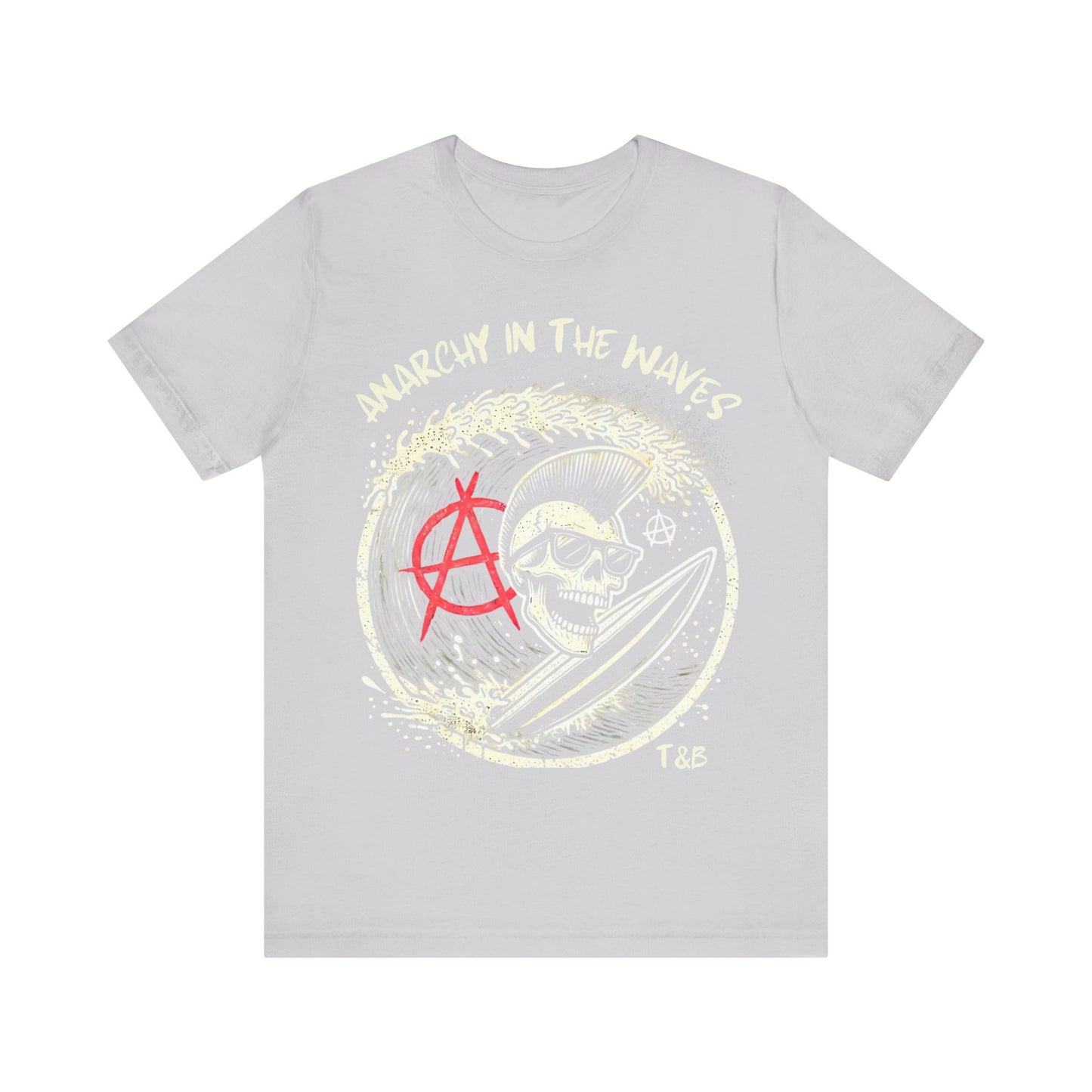 Anarchy in the Waves Punk Skull Design