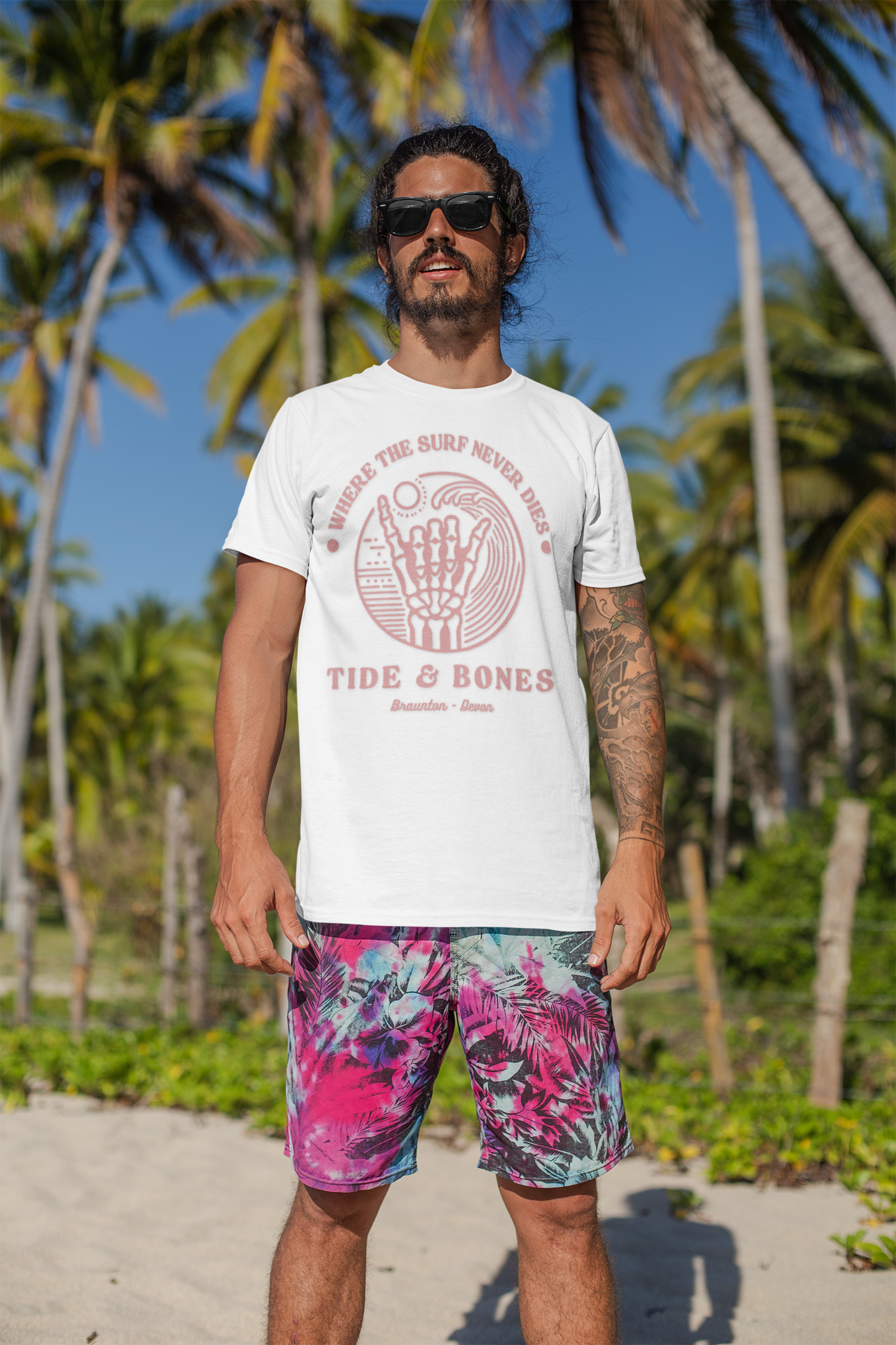 Beach Life Skeletal Hand Tee