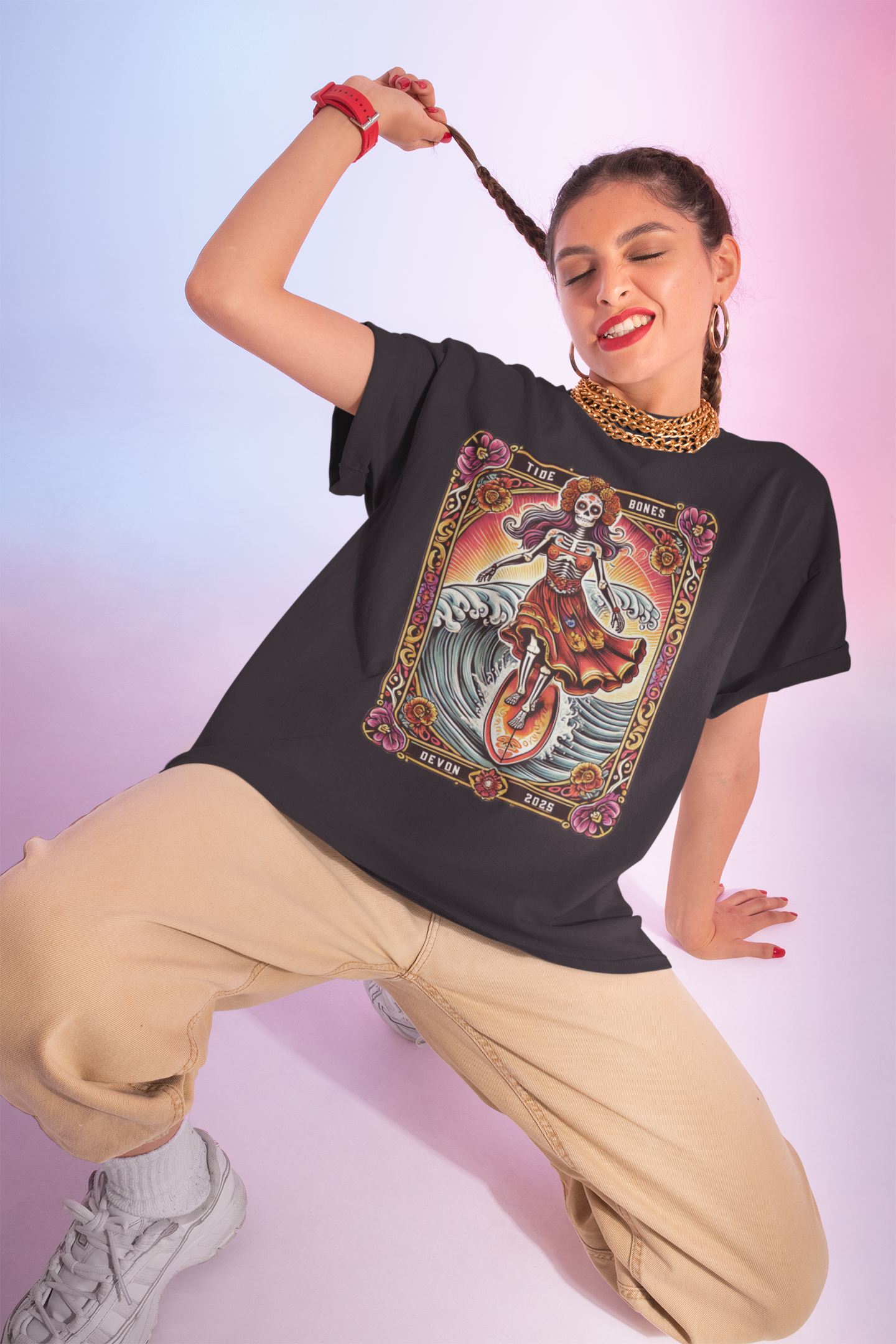 Day of the Dead Surf Queen Tee