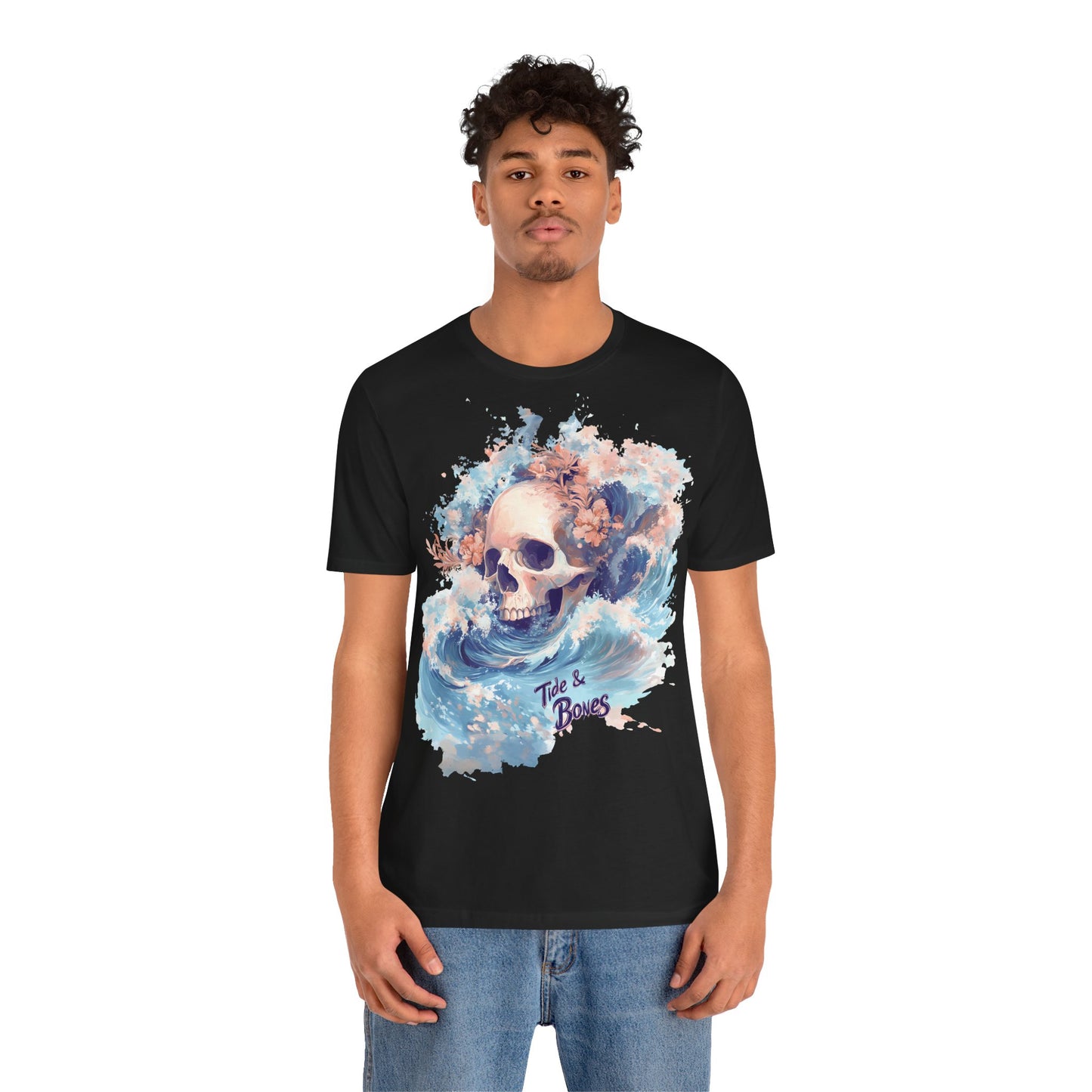 Skull with crashing wave T-shirt