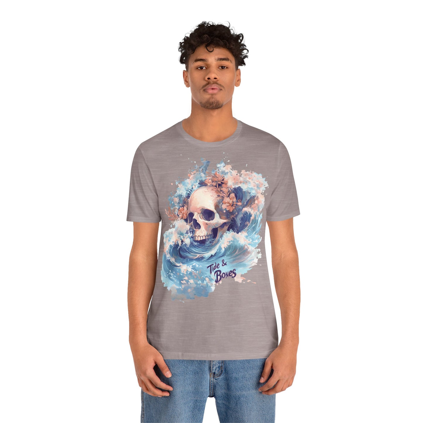 Skull with crashing wave T-shirt