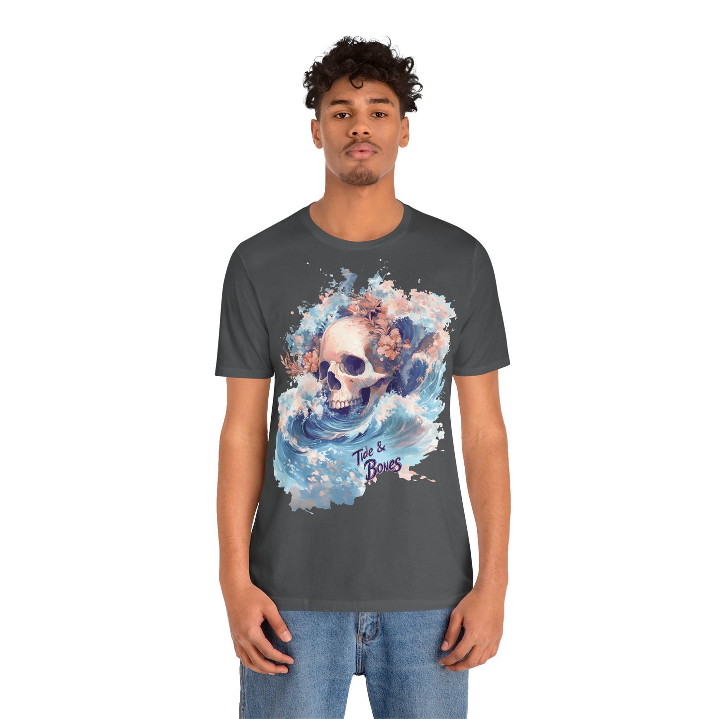 Skull with crashing wave T-shirt