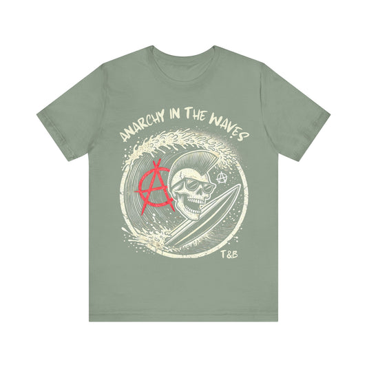 Anarchy in the Waves Punk Skull Design