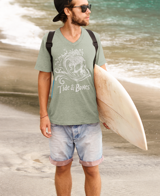 Tide & Bones Skull and Waves t-shirt