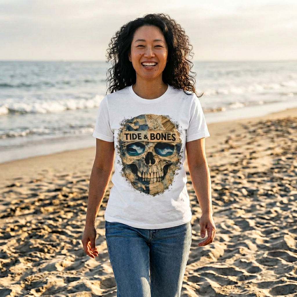 Tide & Bones Skull Tee — Coastal Skull Graphic T-Shirt