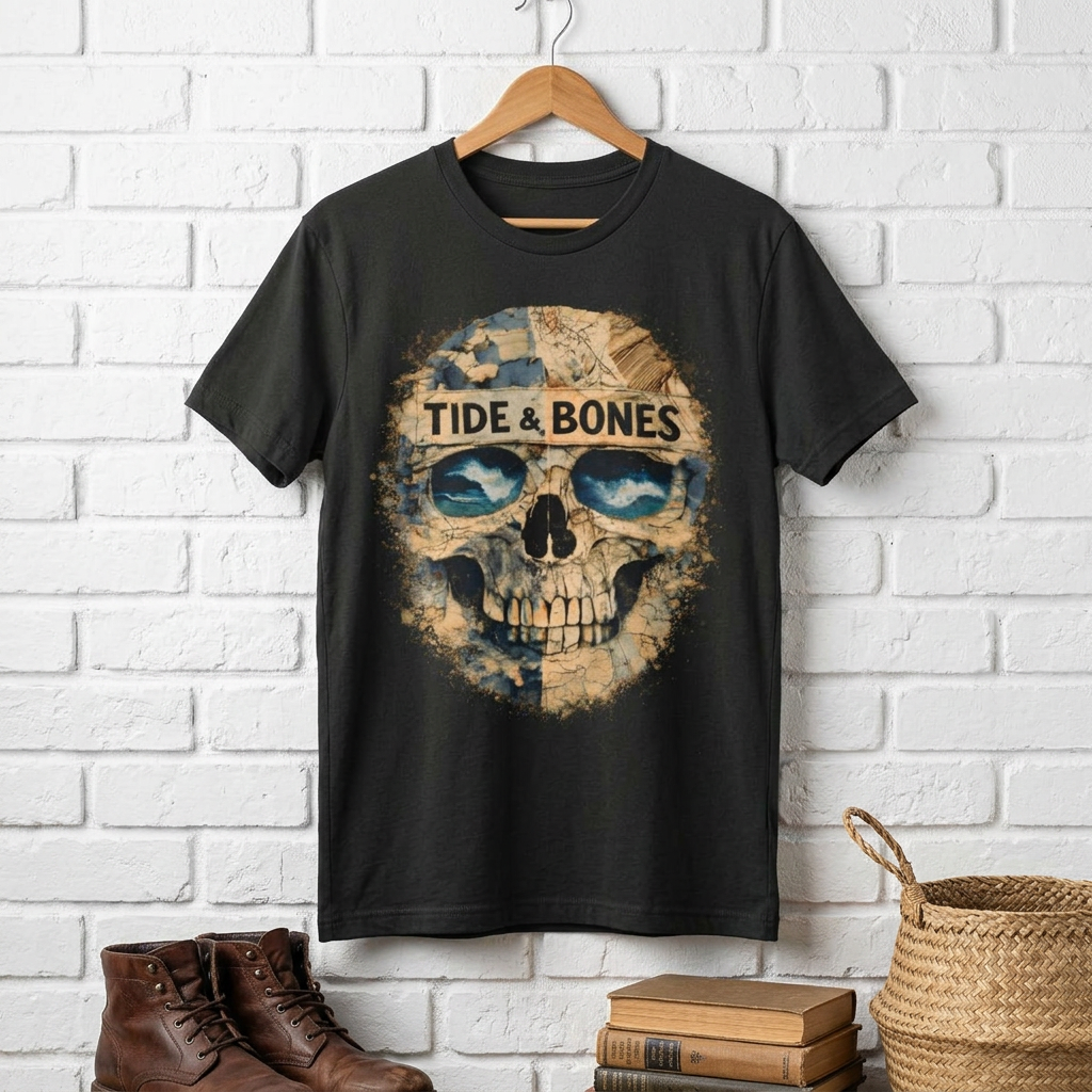 Tide & Bones Skull Tee — Coastal Skull Graphic T-Shirt